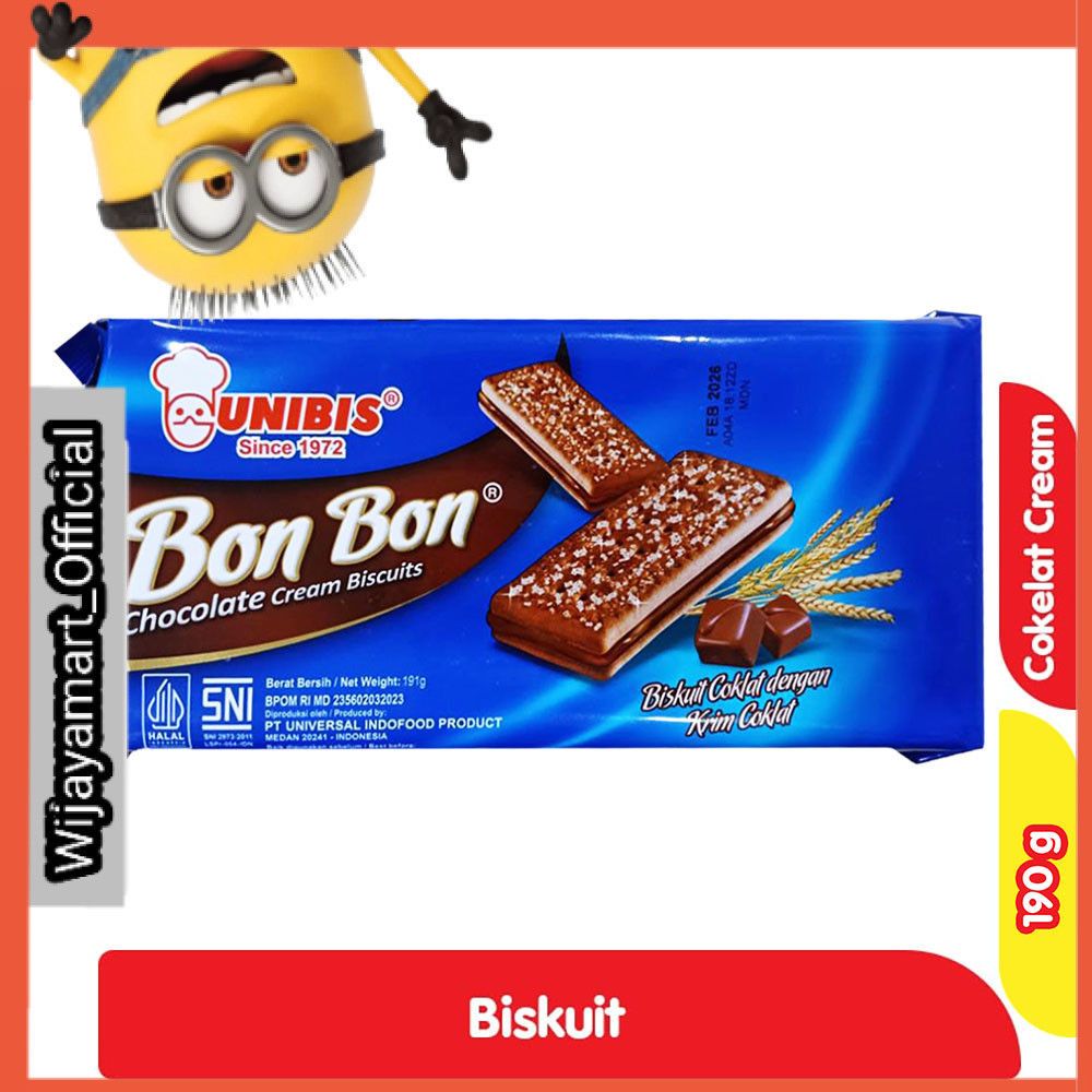 

Unibis Bon Bon Biskuit Krim Cokelat 190 g