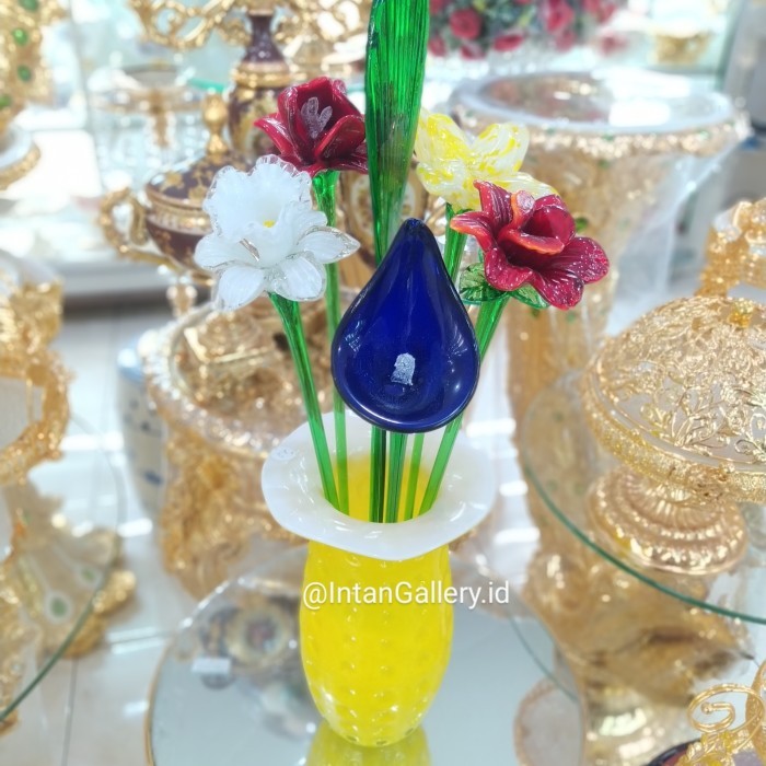 PROMO Bunga Kaca Kristal Panjang 50cm (Satuan/Random)