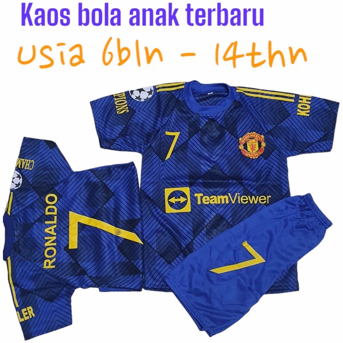 BRD / SETELAN KAOS BOLA ANAK RONALDO TERBARU / KAOS BOLA RONALDO SGA