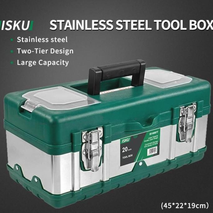 Isku Tool Box Besar 20 Inch Box Tahan Lama Toolbox Kotak Peralatan Perkakas/Kotak Perkakas 17Inch/Ko
