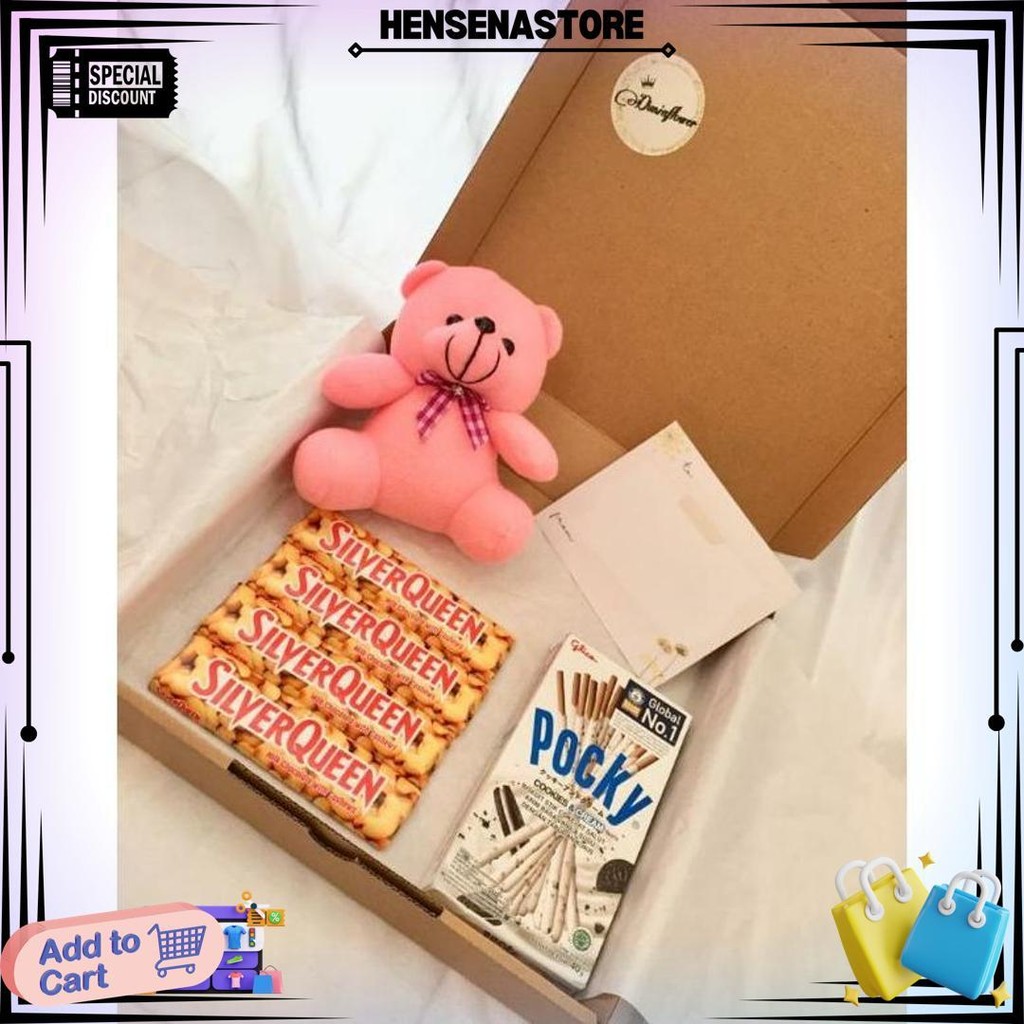 

Box Hampers Valentine Silverqueen/ Gif Box Coklat/ Kotak Box Hadiah/Dairymilk D Terlaris