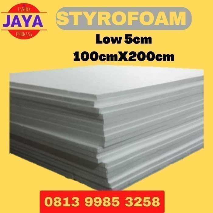 

TERLARIS! STYROFOAM Lembaran Ketebalan 5cm Ukuran 100x200cm LOW Density 18KG/M3