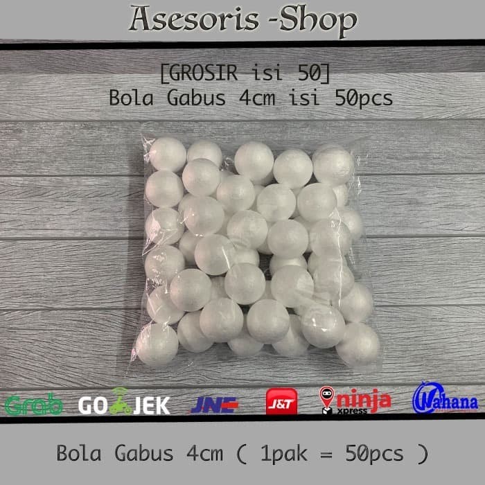 

HOT SALE! Bola Gabus Styrofoam ukuran 4cm isi 50pcs