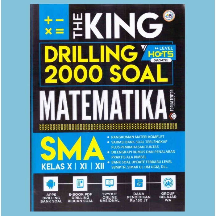 

CUCI GUDANG Buku SMA The King Drilling 2000 Soal Matematika SMA Kelas X,XI,XII