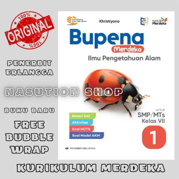 

FREE ONGKIR Buku Bupena IPA Kelas 1 / 7 Vll SMP/MTs Erlangga Kurikulum Merdeka ORI