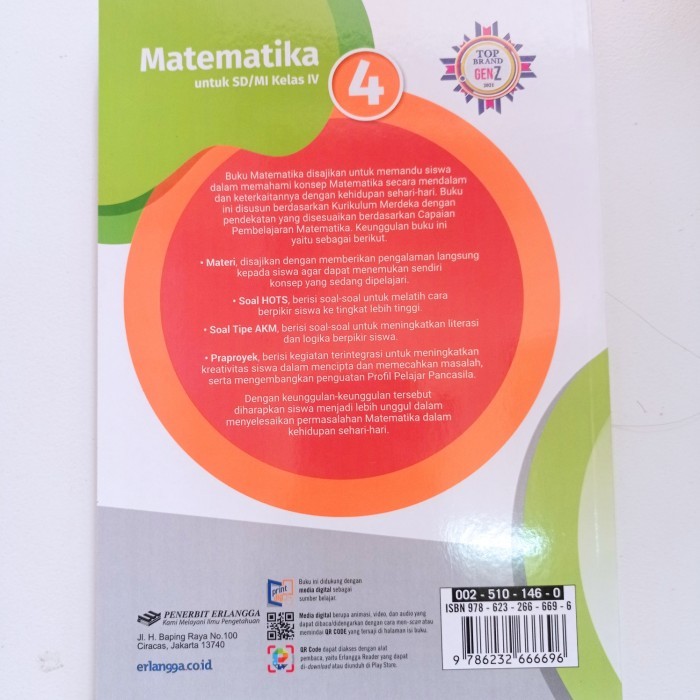 

HOT PROMO OL Buku SD Matematika Kelas 4 SD / MI Kurikulum Merdeka Erlangga