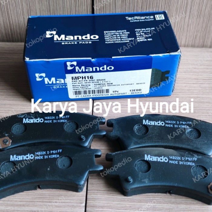 TERBARU Kampas rem depan Hyundai Atoz Kia Visto 2001 kebwh