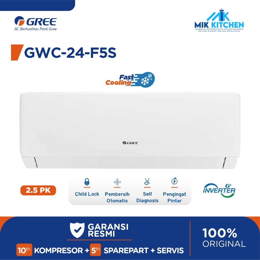 GREE 2.5 PK AC F5S Inverter Series AC GREE GWC-24F5S / GWC 24F5S
