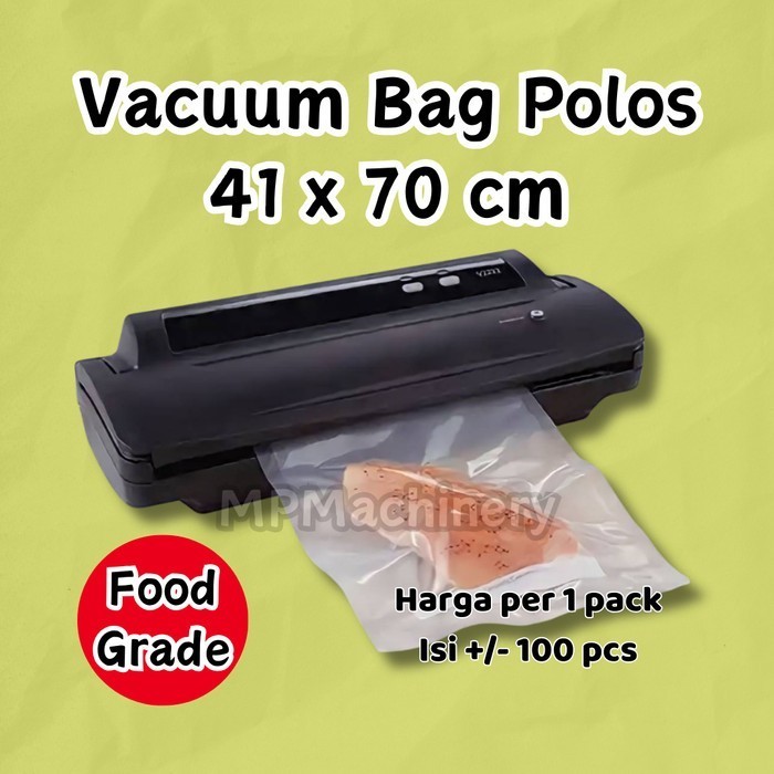 Plastik Vacuum 41 x 70 cm, Vacum Bag Plastic Vakum Sealer - 40x70cm 90mic