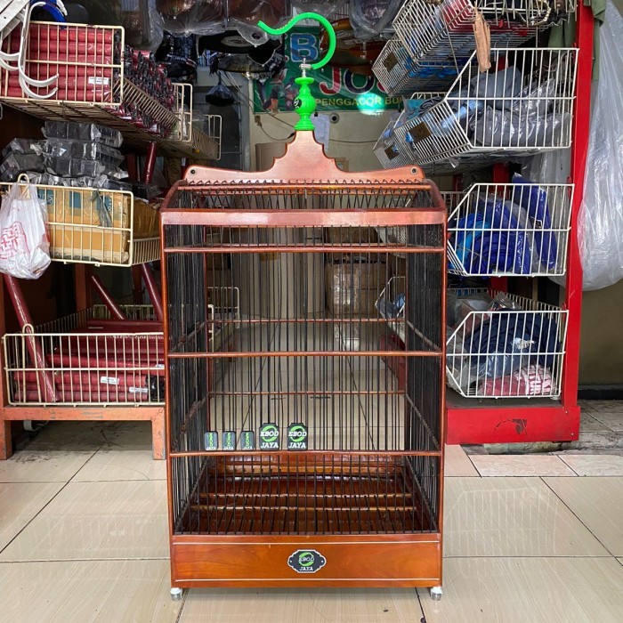 SANGKAR KANDANG BURUNG KOTAK EBOD JAYA COKLAT NO 1