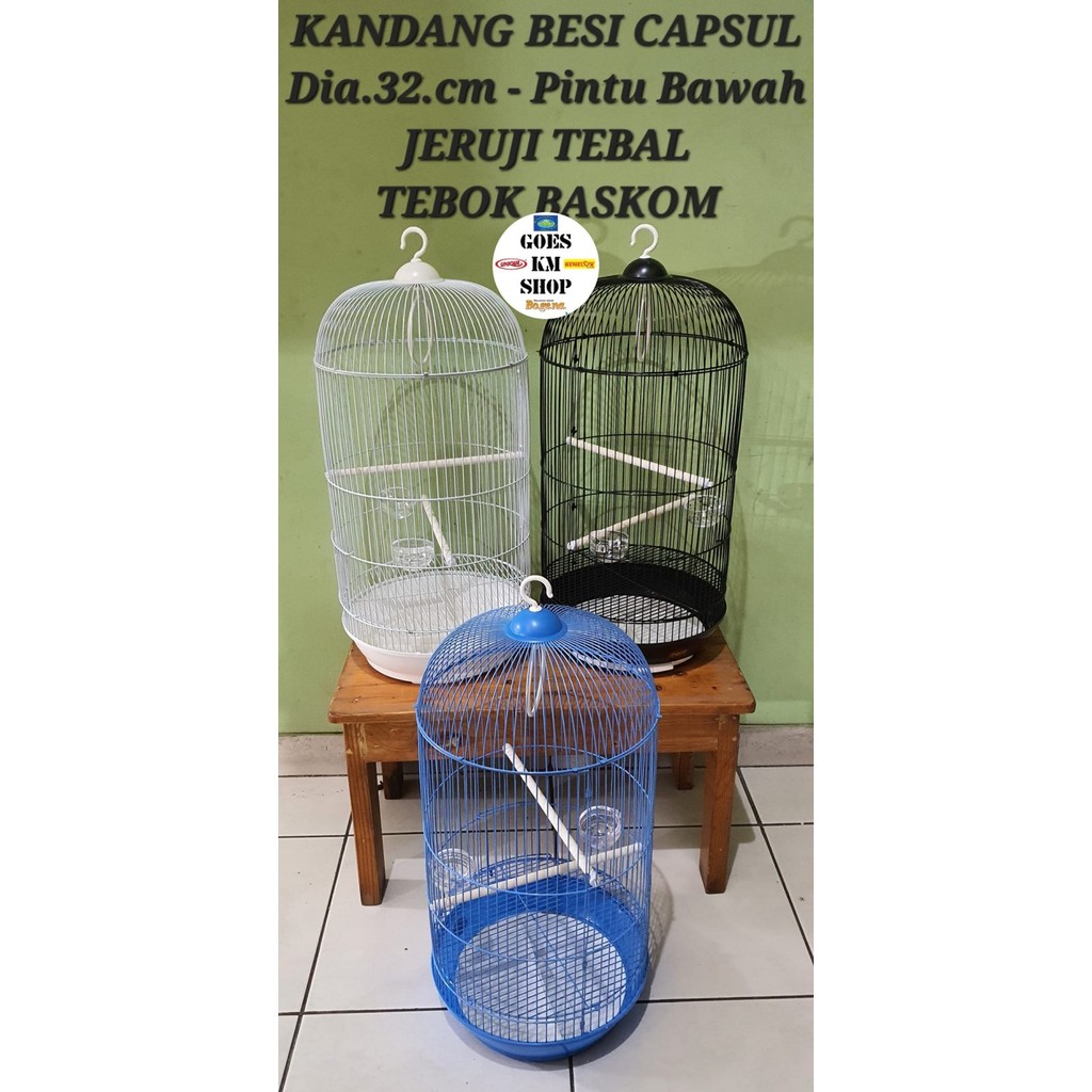 PROMO KANDANG BESI BULAT CAPSUL NAVO JERUJI TEBAL LOVEBIRD KONIN ROBIN