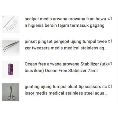 1 satu set alat perlengkapan bedah operasi arwana ikan hewan universal