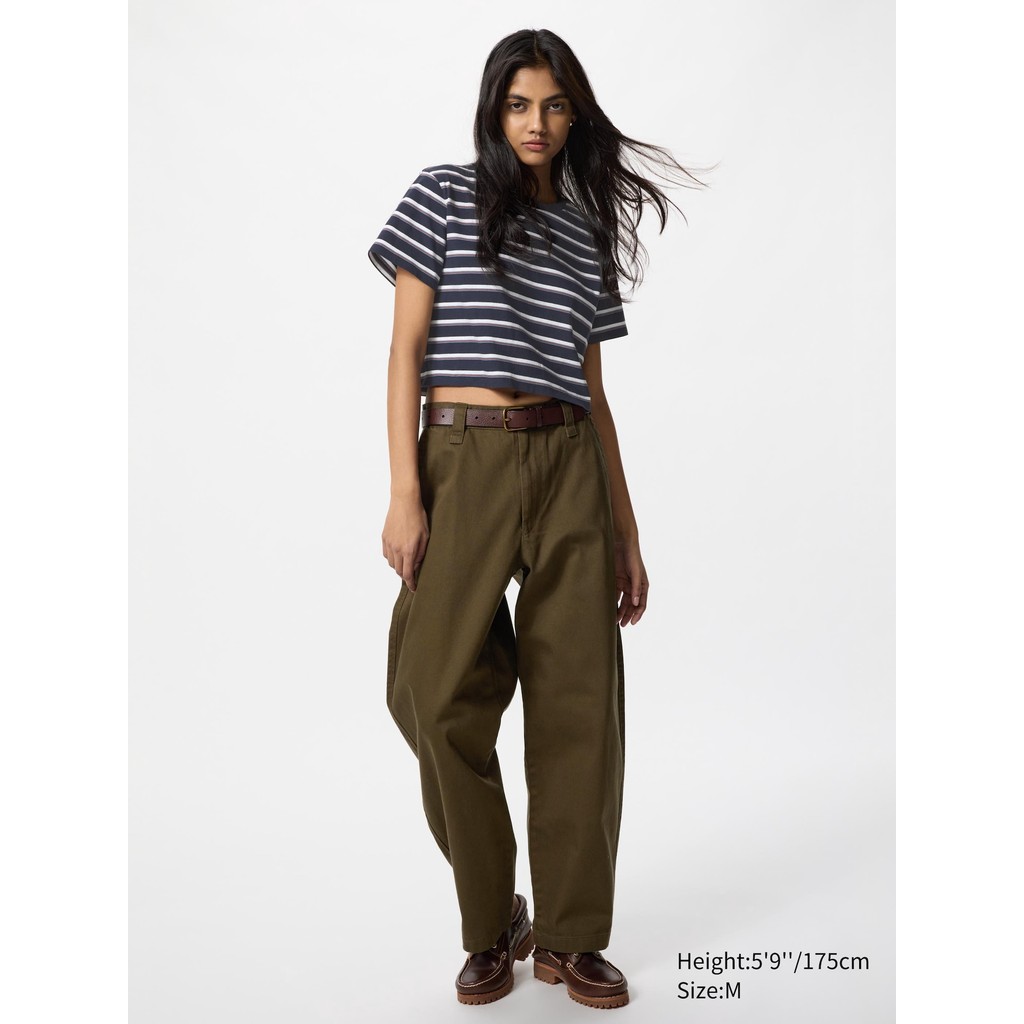 Uniqlo T-Shirt Crop Garis