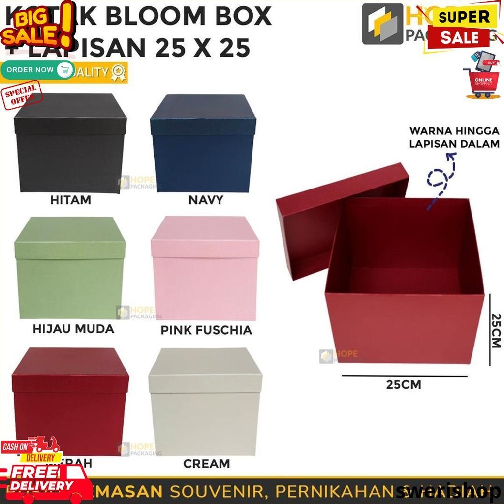 

Kotak Hampers 25 X 25 Tinggi 20 Cm Souvenir Bloom Box Kado Hampers / Tahun Baru / Valentine / Imlek Kantong Hadiah Dus Kado D Promo Puncak