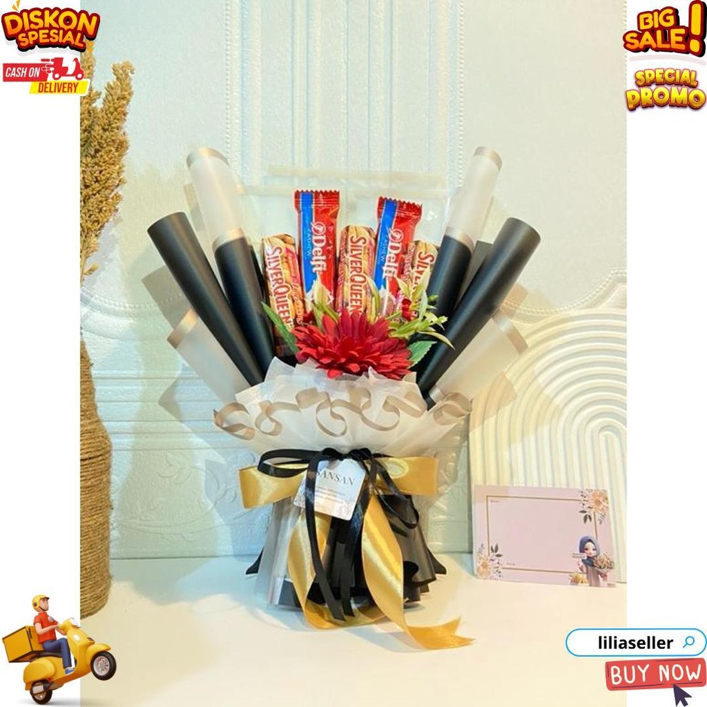 

Buket Coklat Silverqueen 28 Gram/ Cadbury Wisuda Sidang Ulang Tahun Anniversary Valentine D Sale