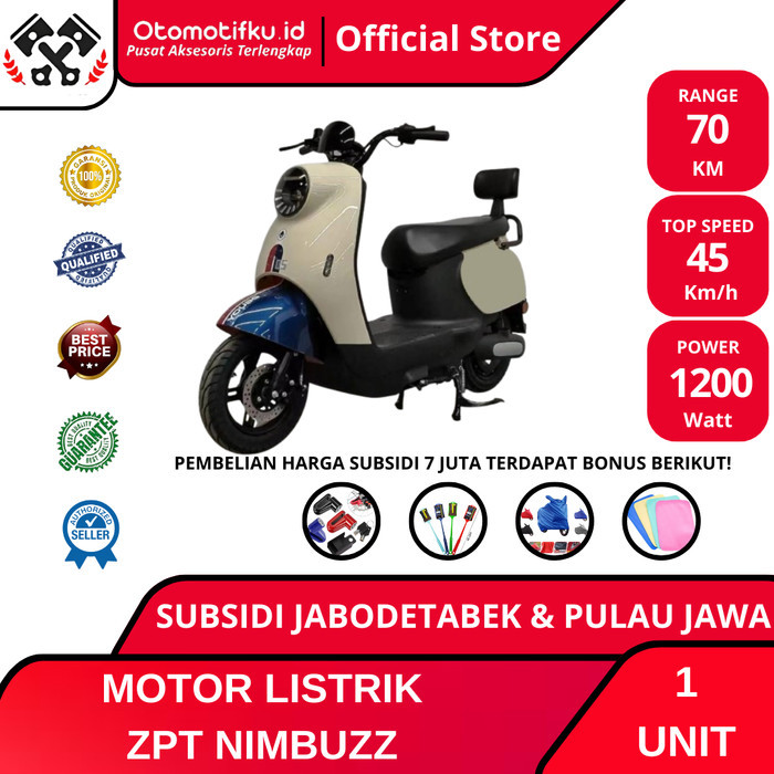 PRY88 SEPEDA MOTOR LISTRIK SUBSIDI ZPT NMBZZ & NYX GARANSI SNI - FREE HADIAH BANYAK