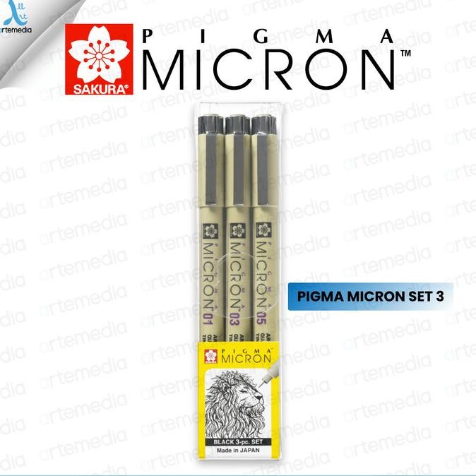 

Sale Drawing Pen Sakura Pigma Micron Set 3 Pigment Ink Pulpen Gambar
