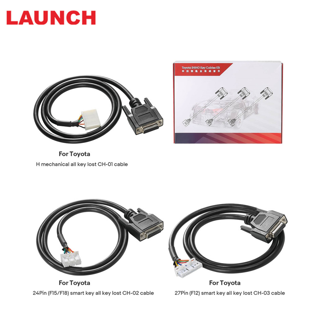 Launch X431 for Toyota CH-01 H Non-Smart Key, CH-02 24-PIN and CH-03 27-PIN Adapters MAZG6