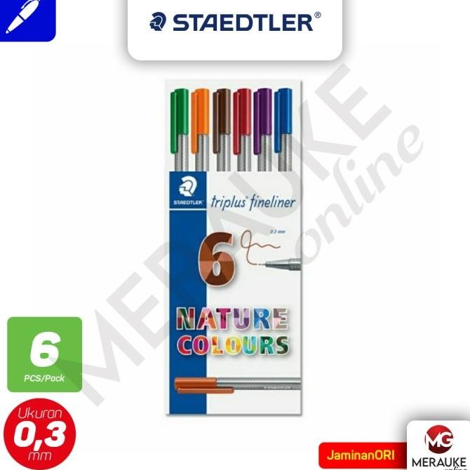 

Sale Staedtler Triplus Fineliner Nature Colours 334 Na6 (1 Set Isi 6 Pcs)