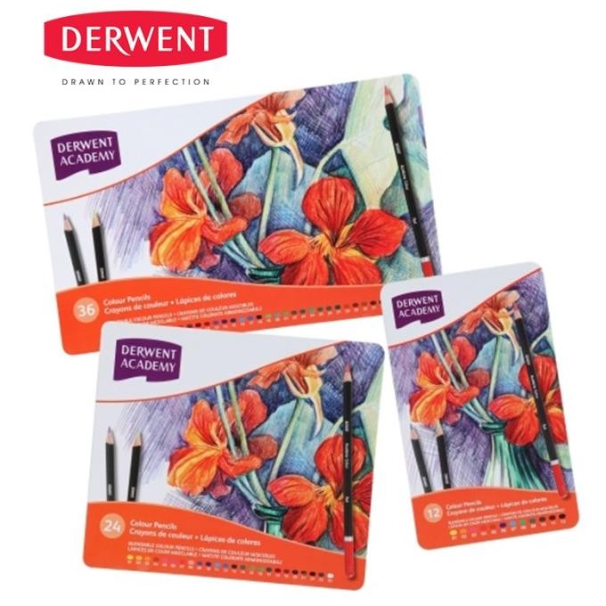 

Sale Derwent Academy Coloring Pencil Color Set Metal Tin Pensil Warna