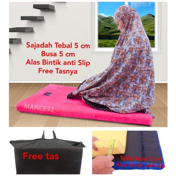 Sajadah Busa Bulu Rasfur Tebal 5cm