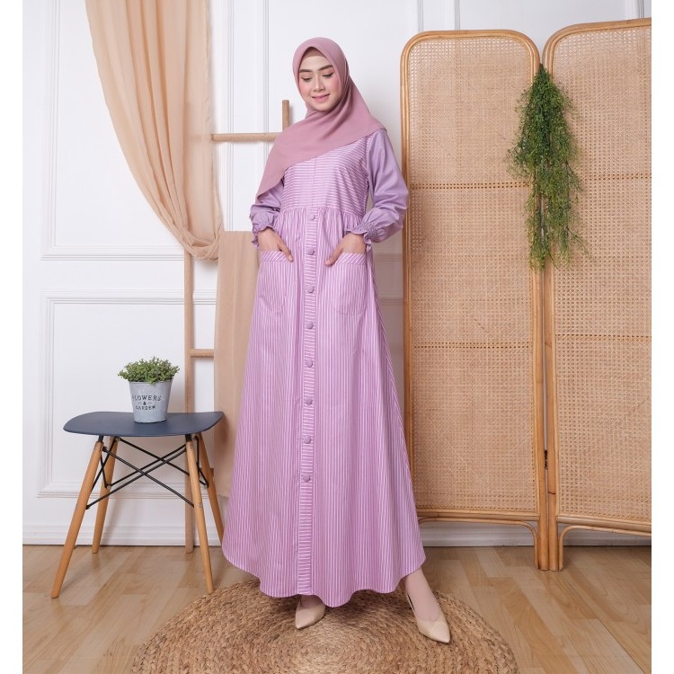 KUPNAD Gamis Katun Toyobo - Karina Dress Purple