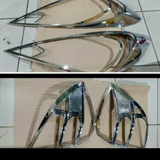 GARNIS LIS COVER LAMPU HONDA JAZZ 2008+2013 DEPAN BELAKANG CHROME