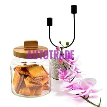 DELICIA STOPLES TOPLES KACA TUTUP KAYU 1.8 LTR TOPLES MAKANAN 1800 ML