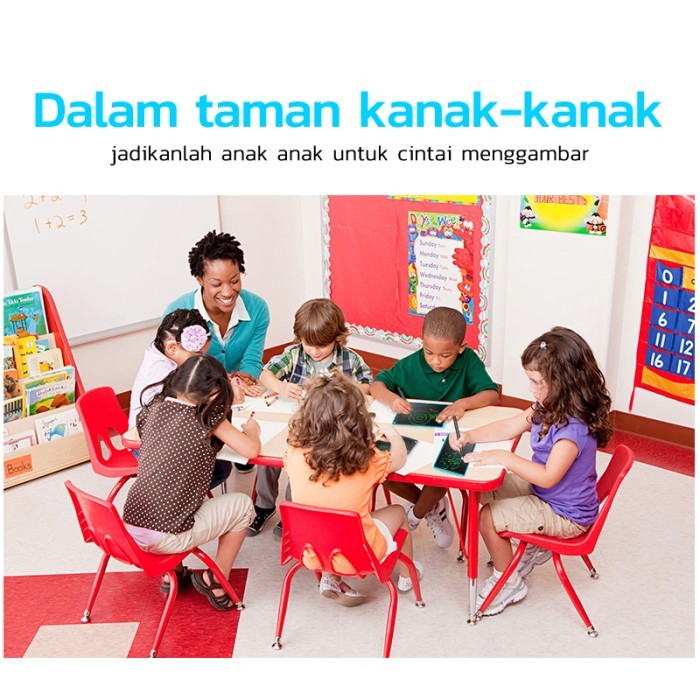 

KIVEE LCD Drawing Writing Tablet Papan Tulis Anak Board writing Pad