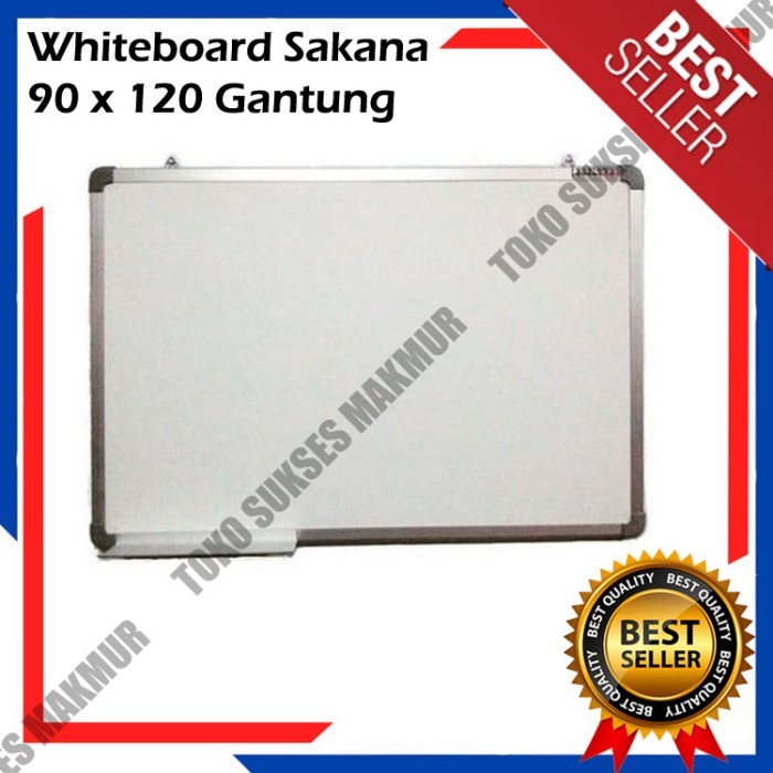 

Whiteboard SAKANA 90 x 120cm Papan Tulis / Whiteboard gantung