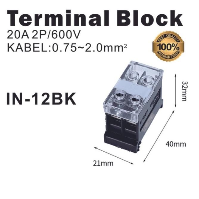 /////] Terminal Block blok Din Rail IN-411S IN-12BK IN-13BK IN-20BK IN-30BK IN-60BK IN-100BK IN-200B