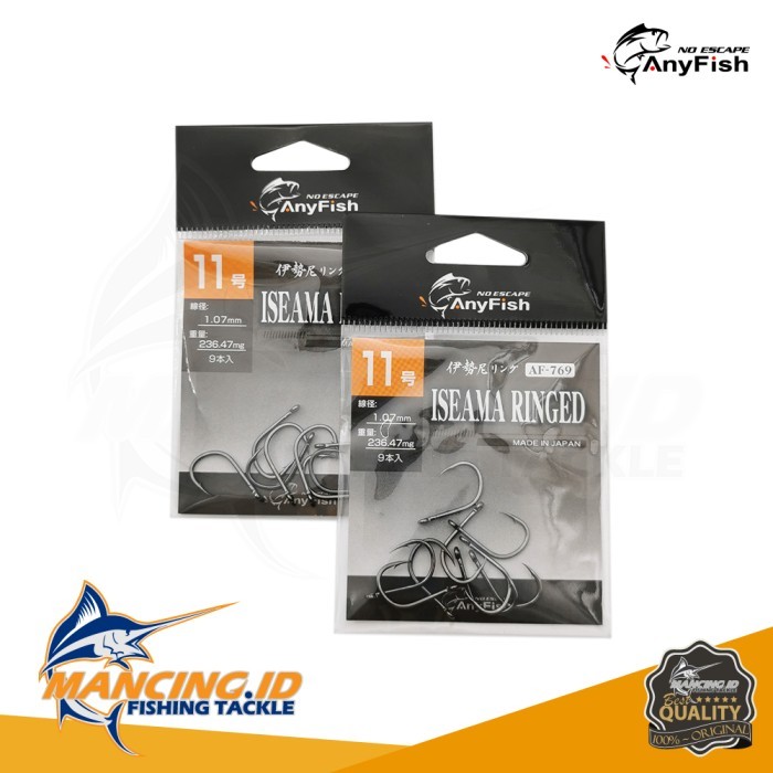 Anyfish Iseama Ring AF-769 carbon Hook Kail Pancing Tajam Kuat