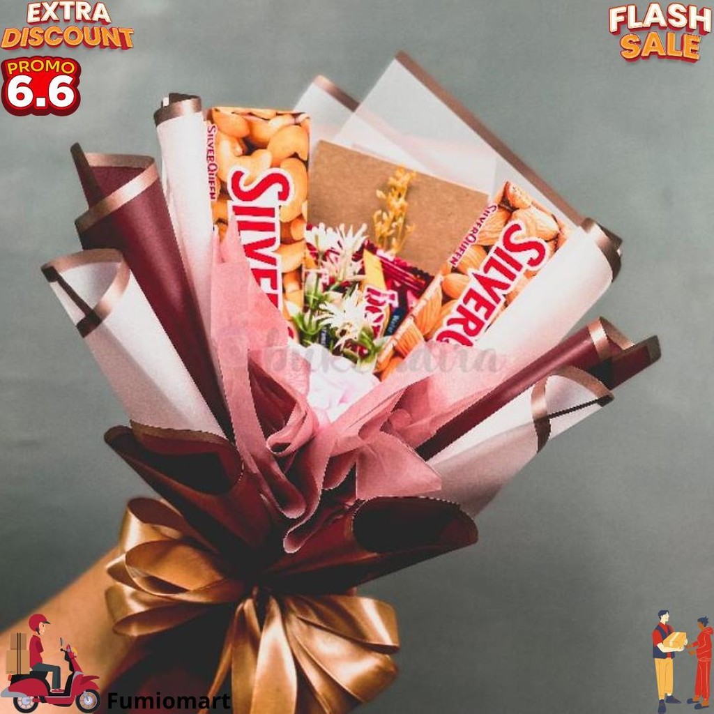 

Bouquet Of Happiness - 1Kg Silverqueen Choco Series Free Kartu Ucapan + Packing Aman - Buket Bunga Coklat Cokelat Manis Oreo Soft Cake Beng-Beng Ferrero Rocher - Chocolate Gift Hadiah Valentine Wisuda Sempro Skripsi Ulang Tahun Ultah Anniversary D Cod