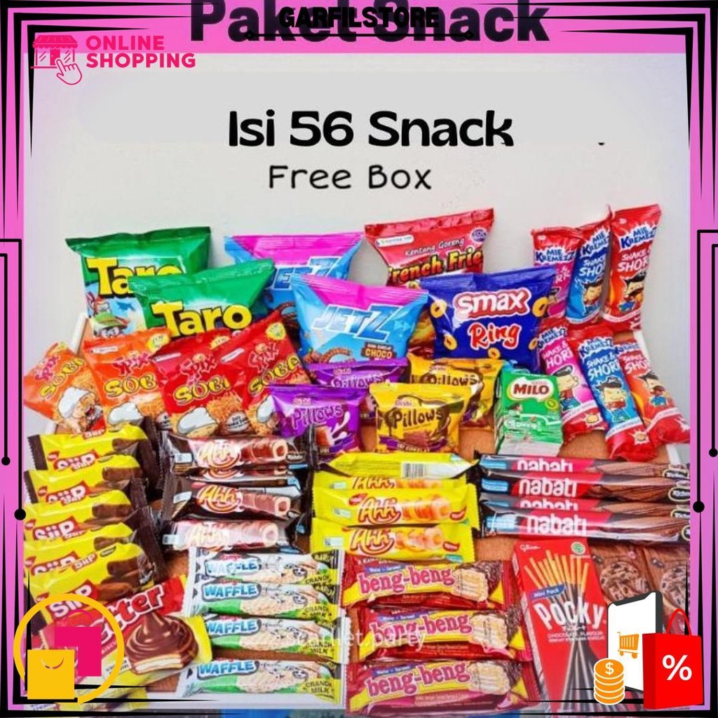 

Paket Snack Box/Hampers Snack Ulang Tahun/Kado/Wisuda/Anniversary D Promo 2.2