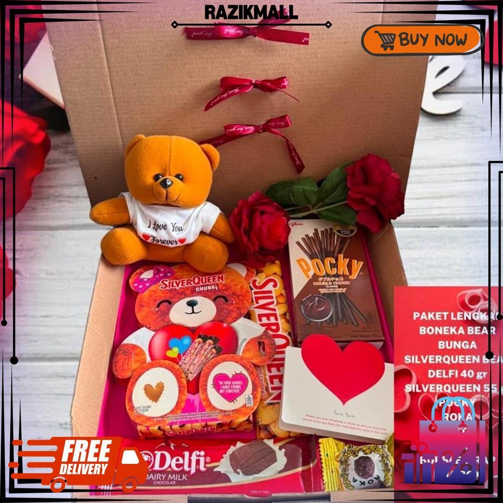 

Hampers Coklat Valentine, Wisuda, Anniversary, Ulangtahun Silverqueen Beruang Hampers Coklat D Sale