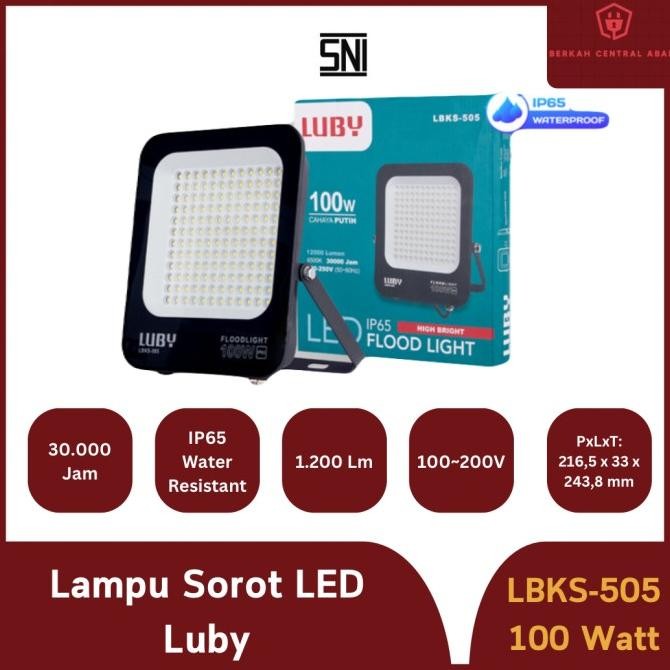 Grosir Lampu Sorot Luby 100 Watt Led Lbks505