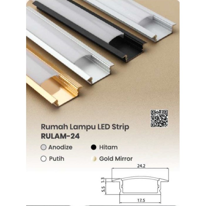 Rulam-24 Huben / Rumah Lampu Led Strip Huben Rulam - 24