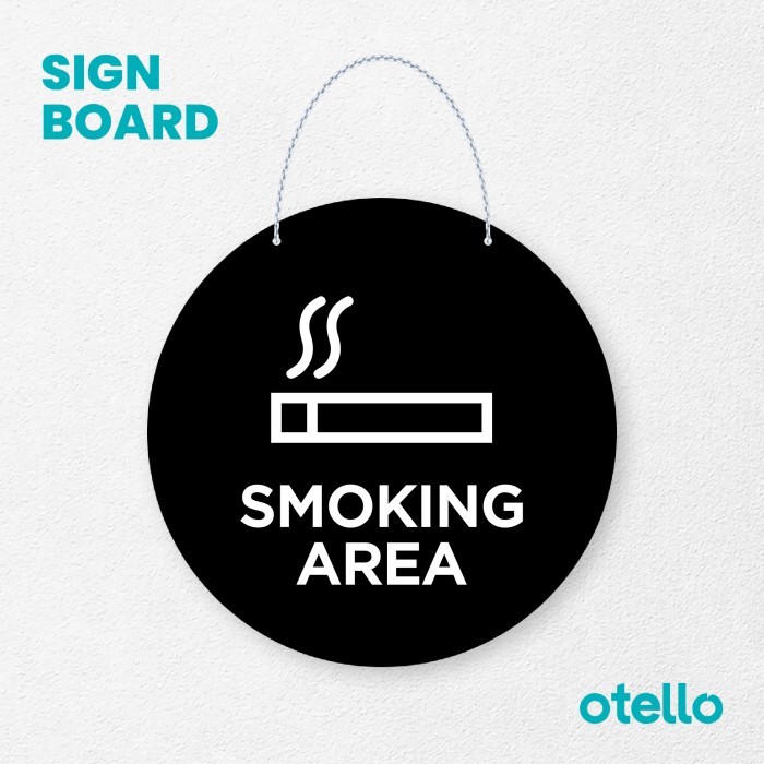 

Signage Smoking Area Signage Board Acrylic Papan Gantung B6Y7