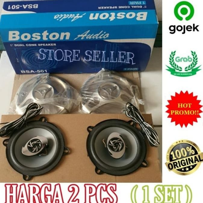 Boston Audio Dual Cone Speaker BSA - 501 Speaker Mobil 5 Inch Original