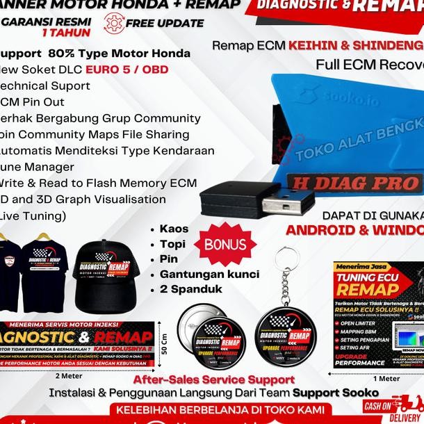 Hdiag Pro Alat Remap Flah Ecu Ecm Tandar Canner Motor Honda Ooo