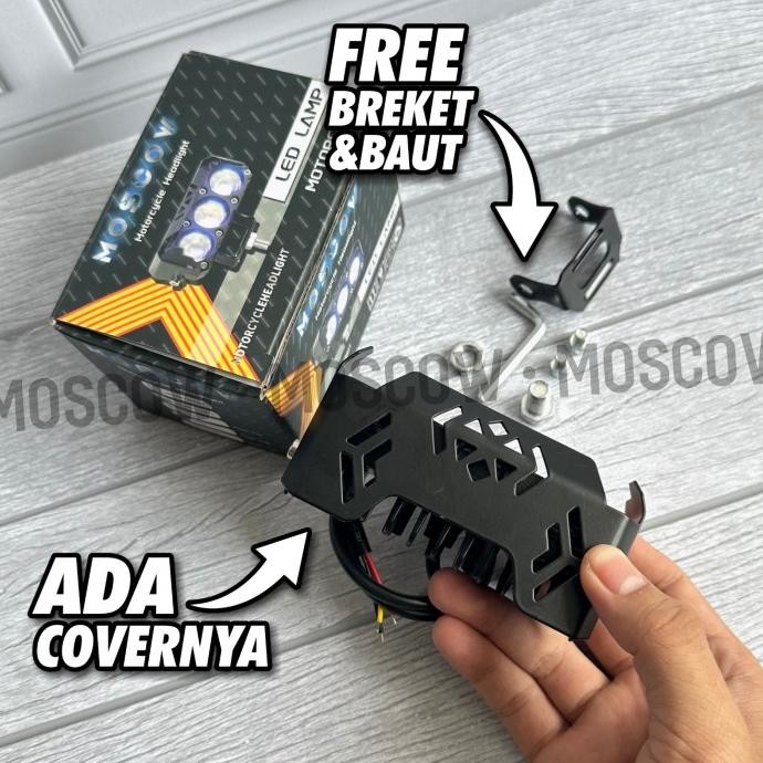 Promo LAMPU TEMBAK MOTOR SQL 3 MATA DEVIL EYE 30W MOSCOW ORIGINAL SQL 3 MATA MINI DEVIL BAHAN FULL B