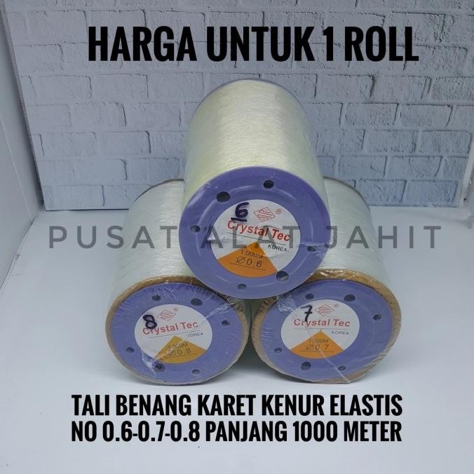 

TALI BENANG KENUR ELASTIS BENING CRYSTAL TEC KOREA 0.6 0.7 0.8 PER ROL