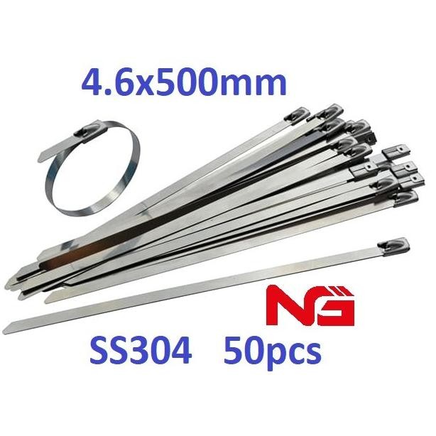 

CABLE TIE TIES KABEL TIS LOCK TIE STAINLESS STEEL 50CM 4.6X500 ISI 50
