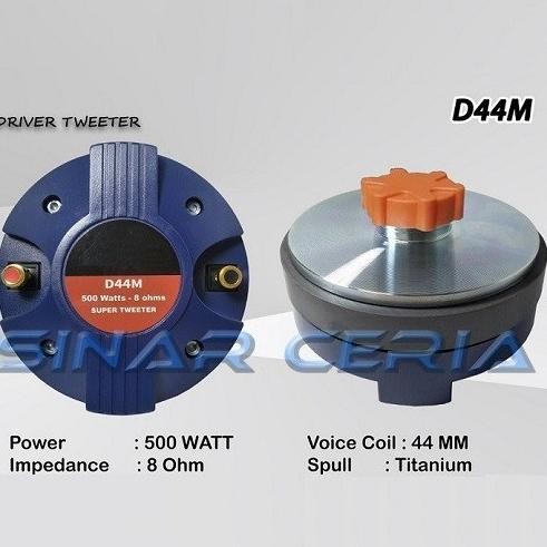 Speaker Driver Tweeter D44M Model Drat Spul Spoll Spull Titanium 500