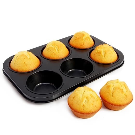

Chefmade WK9711 - 6cups Muffin Pan / Cupcake / Baking Pan Black Ed