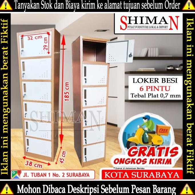 

Lemari Loker Besi 6 Pintu AC LS106 Lemari Arsip