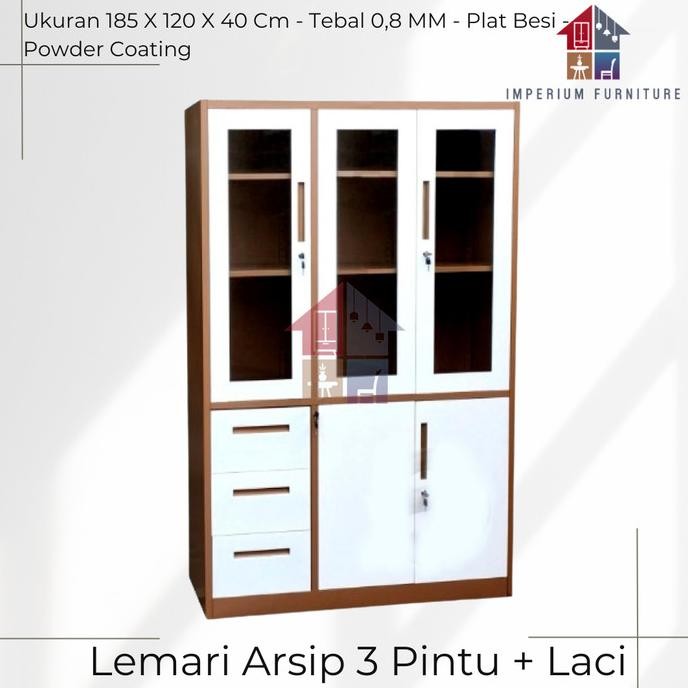 

Lemari Besi 3 Pintu / Lemari Arsip / Lemari Kantor Besi / Kabinet Besi