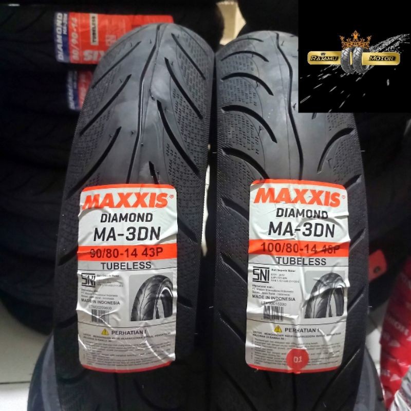 (Paket Sepasang) Ban Maxxis Ring 14 MA3DN Diamond Tubeless - Produksi Terbaru
