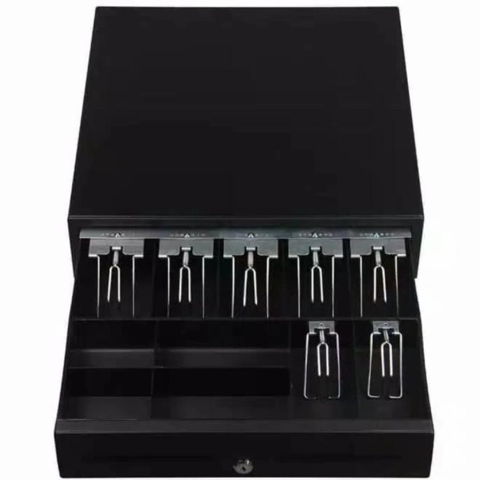 Cash Drawer Lemari Rak Kasir 5 lembar Uang Plat Besi 405x420x100 mm
