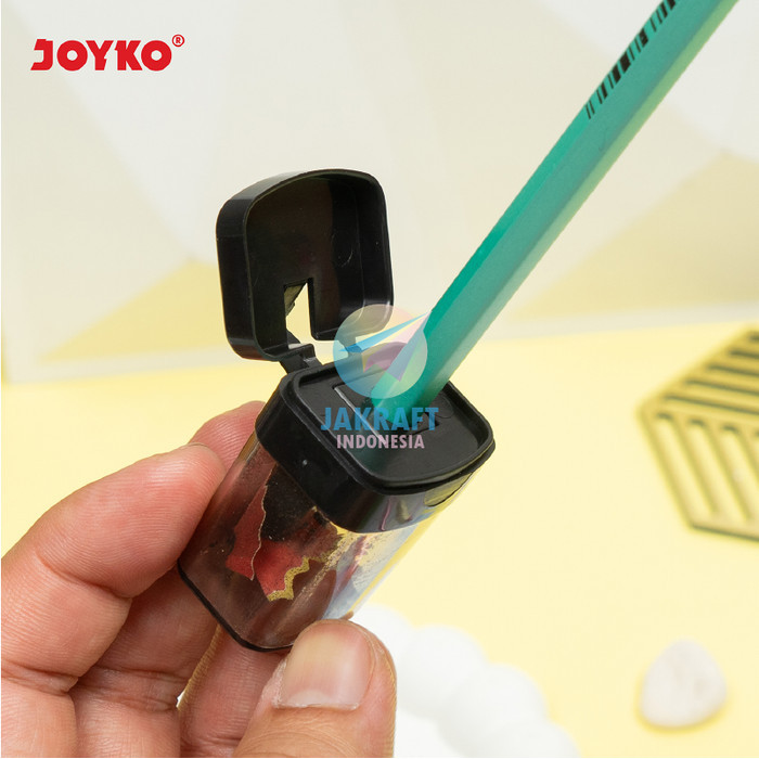 

Serutan Rautan Pensil Tong Sampah Pastel 1 Lubang Joyko B-23An Warna Pearl Mutiara Pencil Sharpener